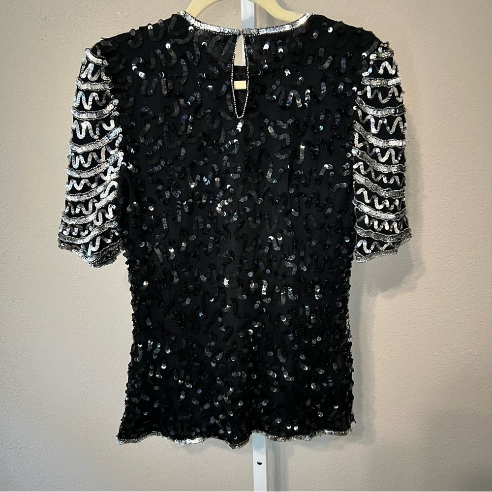 Laurence Kazar Sequined Blouse View 4